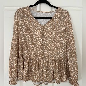 XS Floral Target Blouse